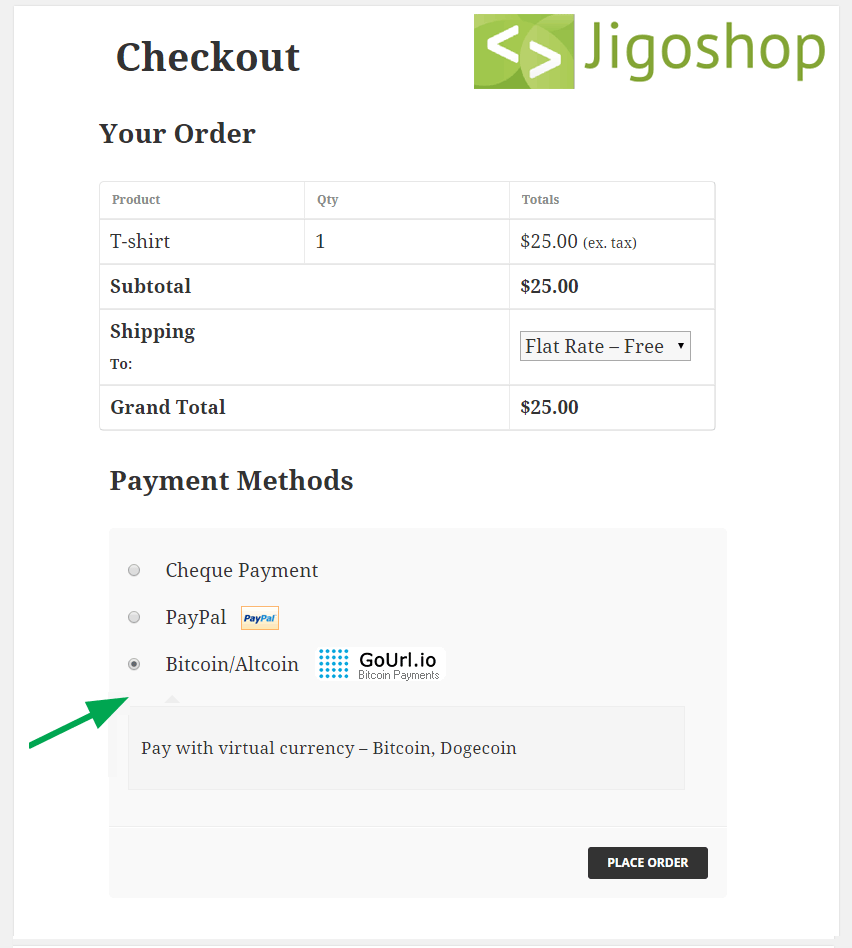 Jigoshop Checkout Page